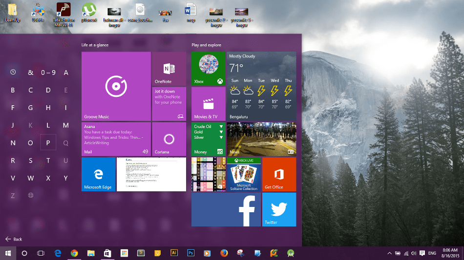 Start Menu Resize