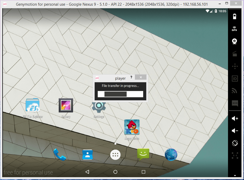 Genymotion File Transfer
