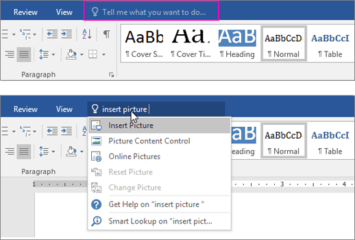 Tell Me Excel 2016 Feature