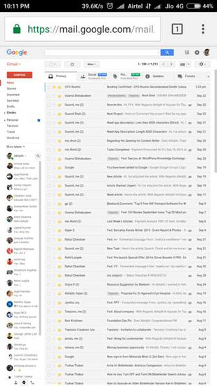 gmail desktop site