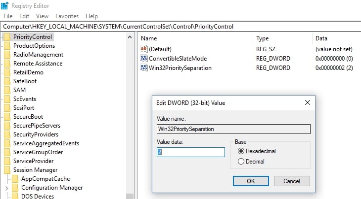 Win32PrioritySéparation