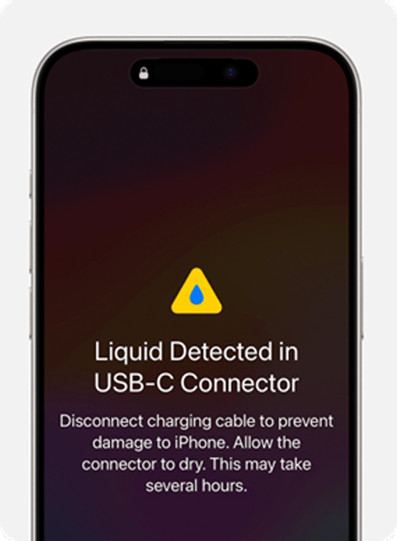 Liquid Detected in USB-C Connector on iPhone