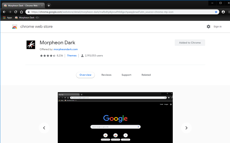 Morpheon Dark Theme